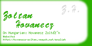 zoltan hovanecz business card